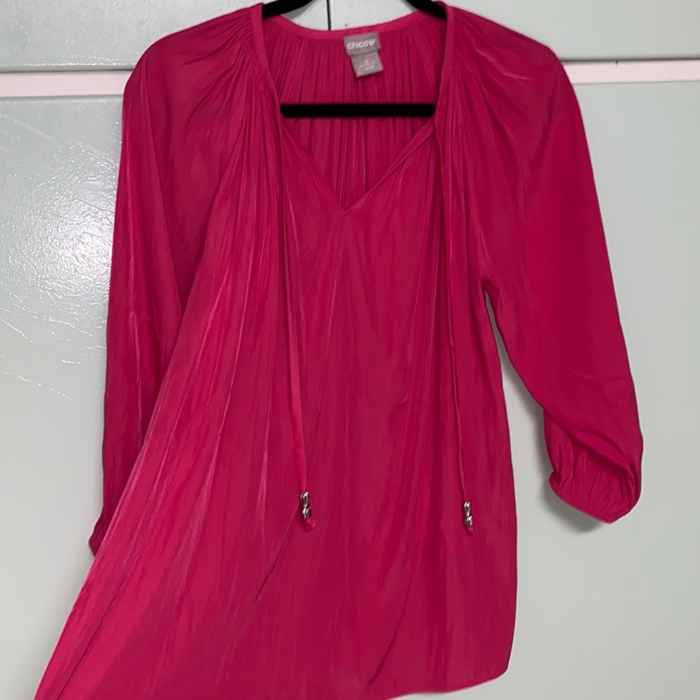 Chico’s Fuscia Blouse size 0